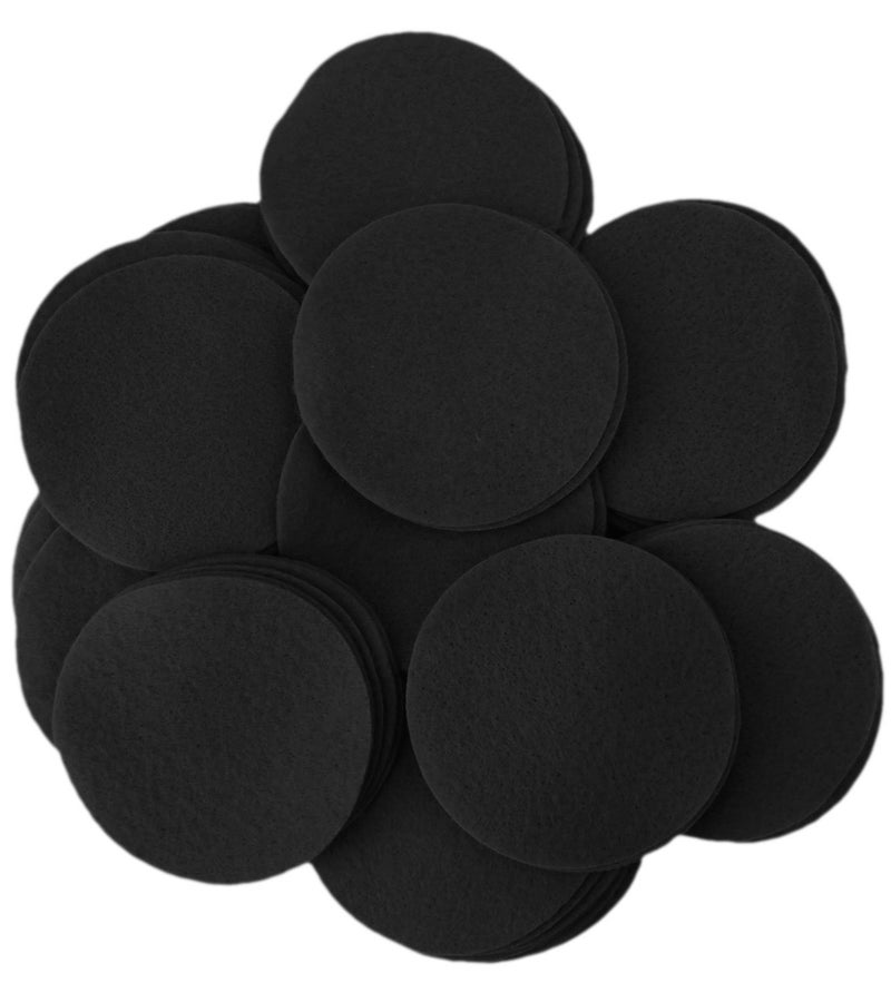 Playfully Ever After Black Craft Felt Circles (4 Inch - 19pc) - Image 1